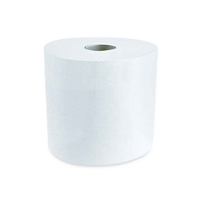 BOBINA GRANDE PAPEL MECANICO BLANCO GOFRADO 2 Capas 400m
