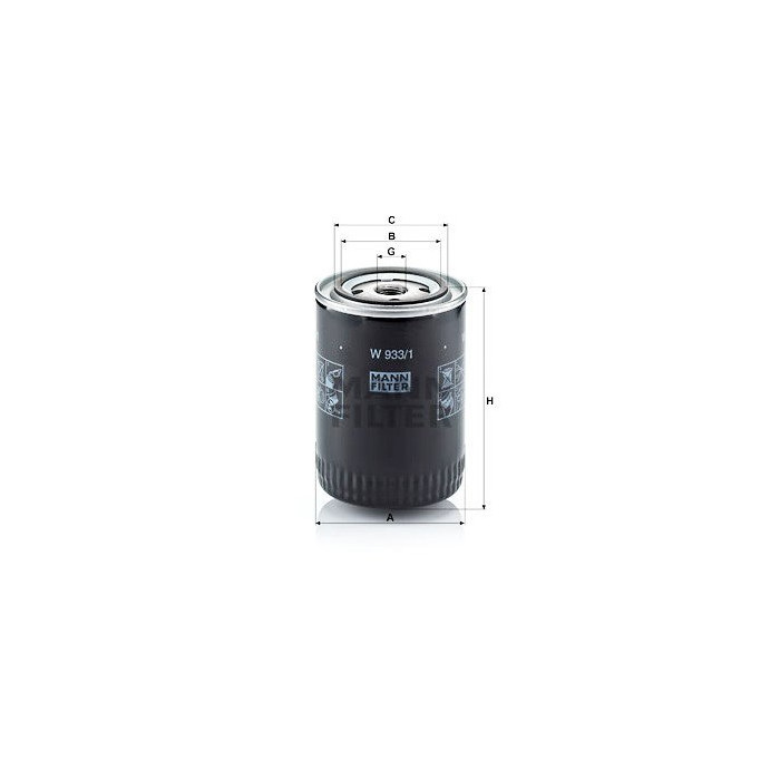 FILTRO ACEITE MANN W 933/1