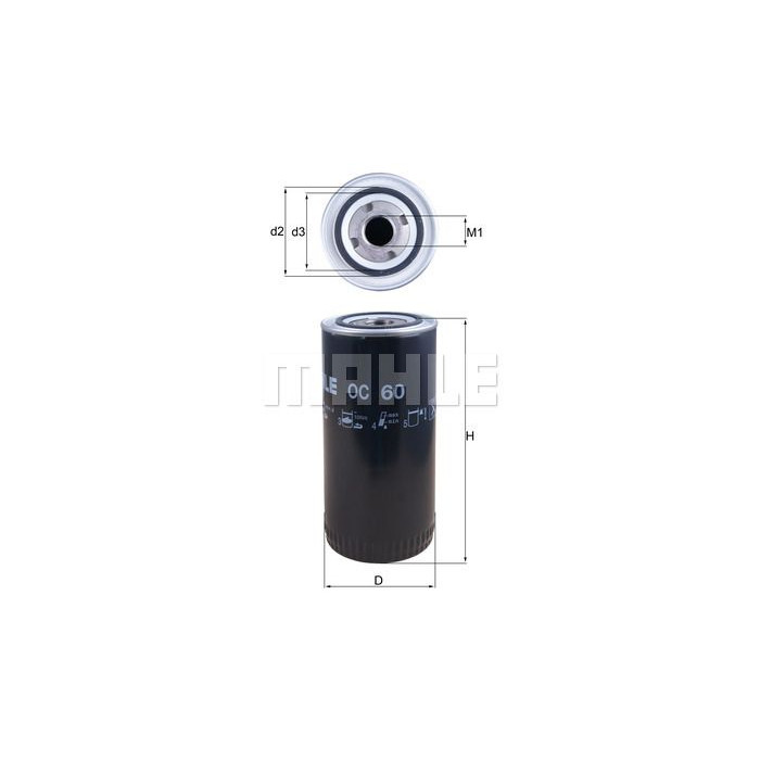 FILTRO DE ACEITE MAHLE OC 60