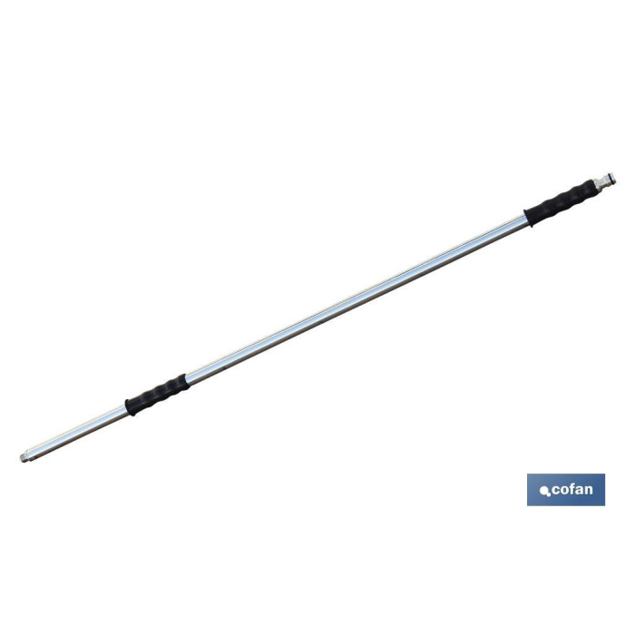 BARRA METAL CEPILLO LAVACOCHES+ENCHUFE RÁPIDO 180cm.