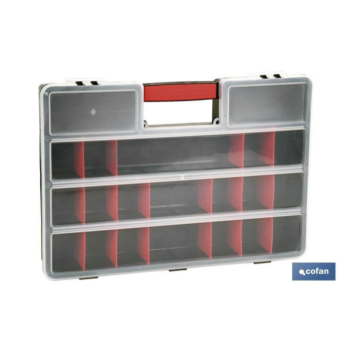 ESTUCHE "SUPER" 21 COMPARTIMENTOS 46X32X8 CM