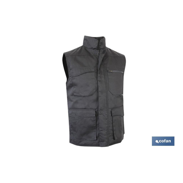 CHALECO MULTIBOLS. ACOLCHADO "COLT" 245gms/m NEGRO T-XXL