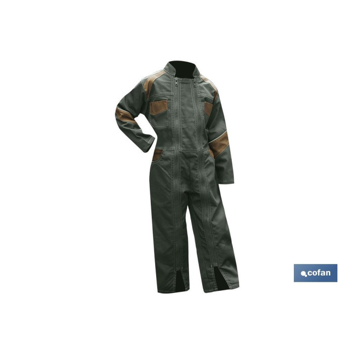 BUZO KAKI/HAVANE "TOURNEVIS" CON 2 CREMALLERAS PARA NIÑOS T-8A
