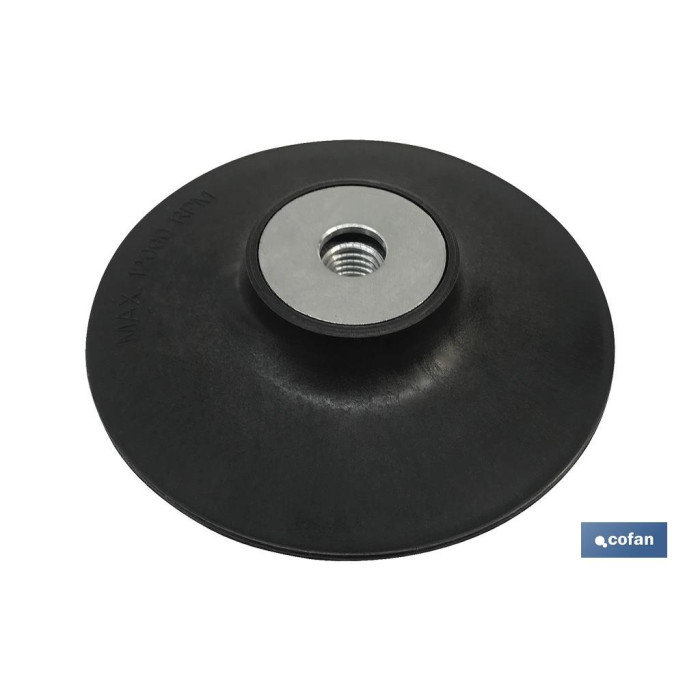 PLATO PARA DISCOS DE FIBRA Y SEMIFLEXIBLES 115 mm EJE M14