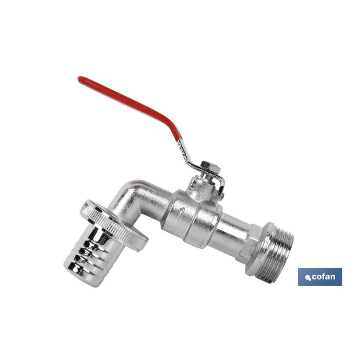 GRIFO CON MANETA PARA MANGUERA R-1" X 1"