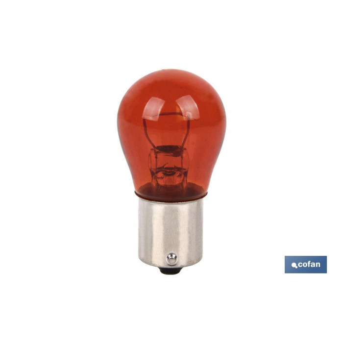 LÁMPARA COFAN P21W (BA15s) 12V AMBAR