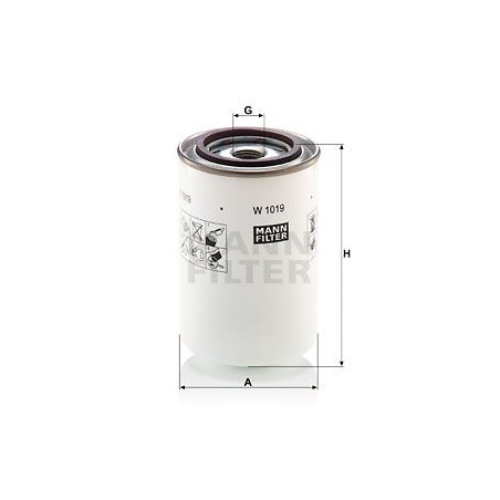 FILTRO ACEITE ACEITE MANN W 1019