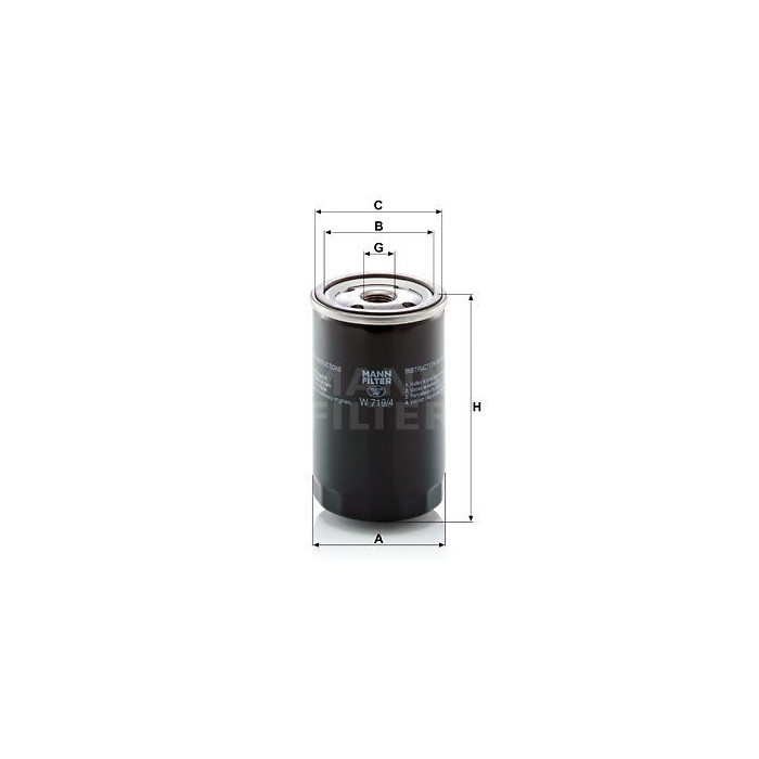 FILTRO ACEITE ACEITE MANN W 719/4