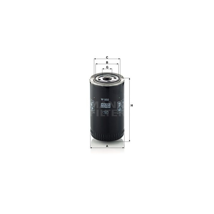 FILTRO ACEITE ACEITE MANN W 950