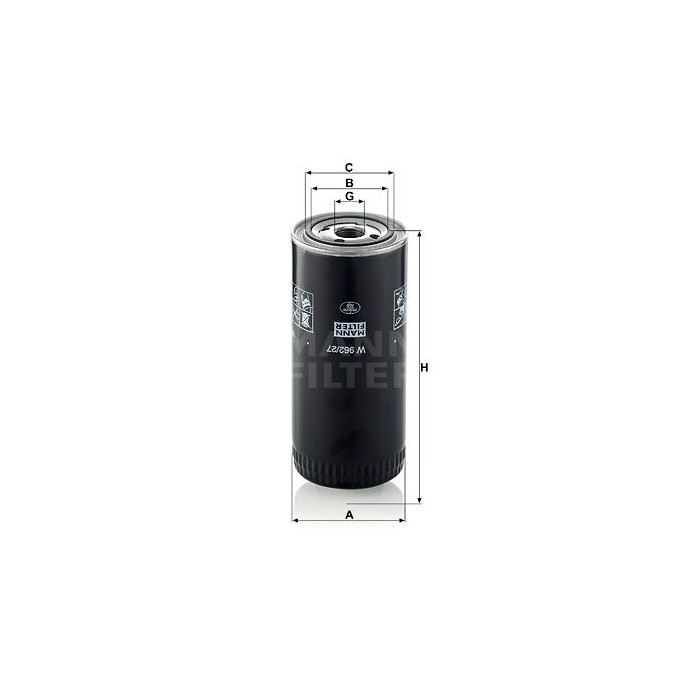 FILTRO ACEITE ACEITE MANN W 962/53