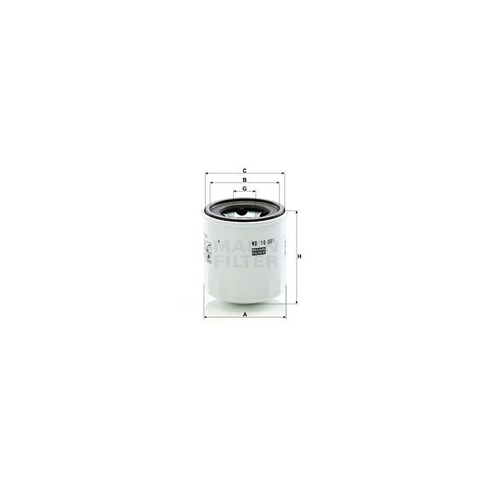FILTRO ACEITE ACEITE/SISTEMA HIDRÁULICO MANN WD 10 001 X