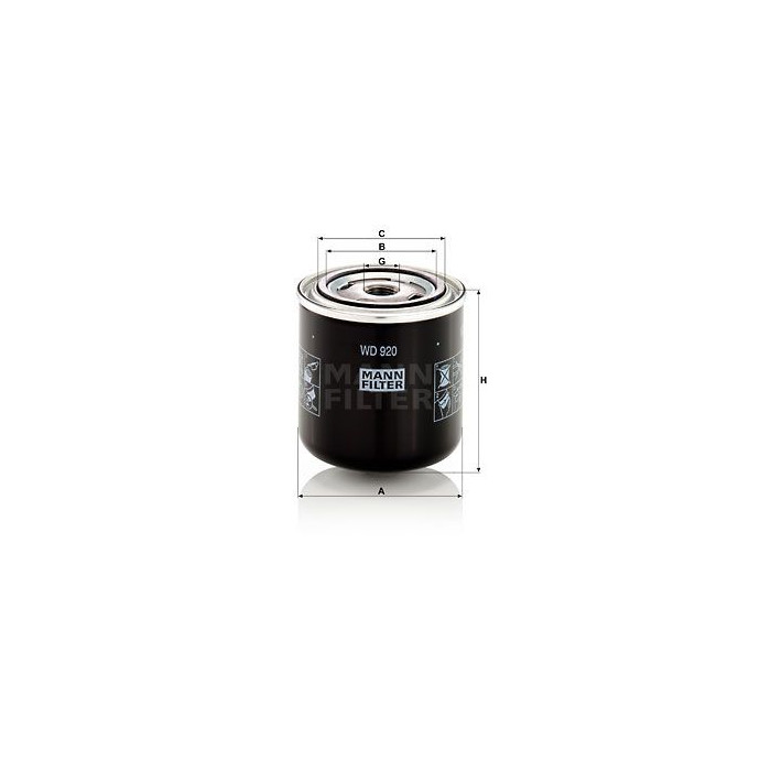 FILTRO ACEITE ACEITE/SISTEMA HIDRÁULICO MANN WD 920