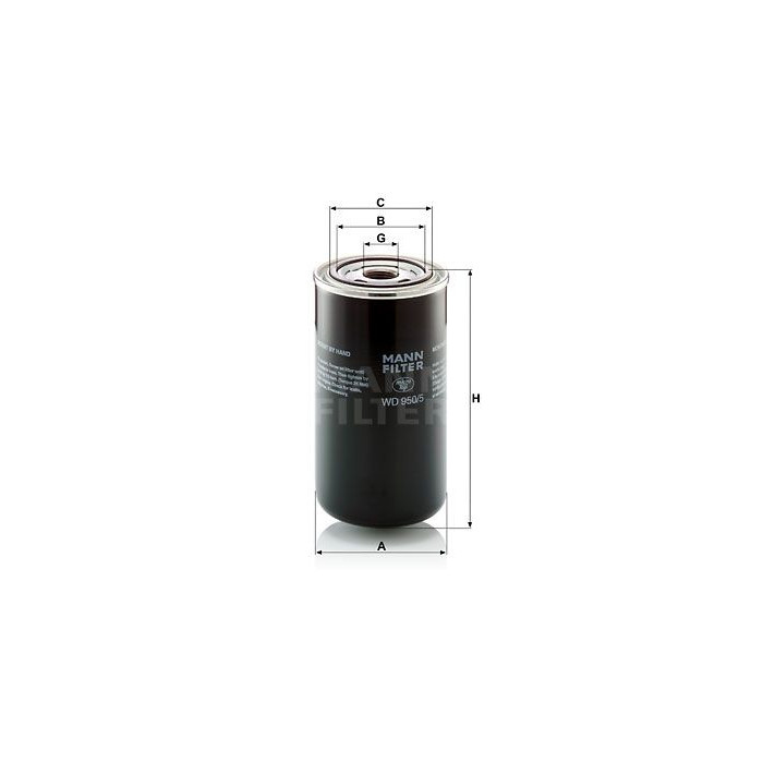 FILTRO ACEITE ACEITE/SISTEMA HIDRÁULICO MANN WD 950/5