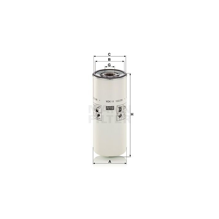 FILTRO COMBUSTIBLE MANN WDK 11 102/28
