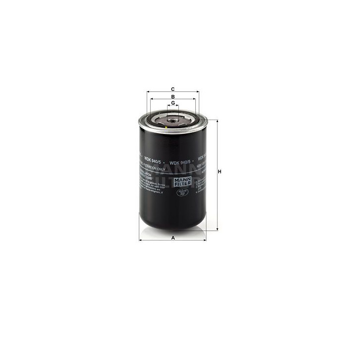 FILTRO COMBUSTIBLE MANN WDK 940/5