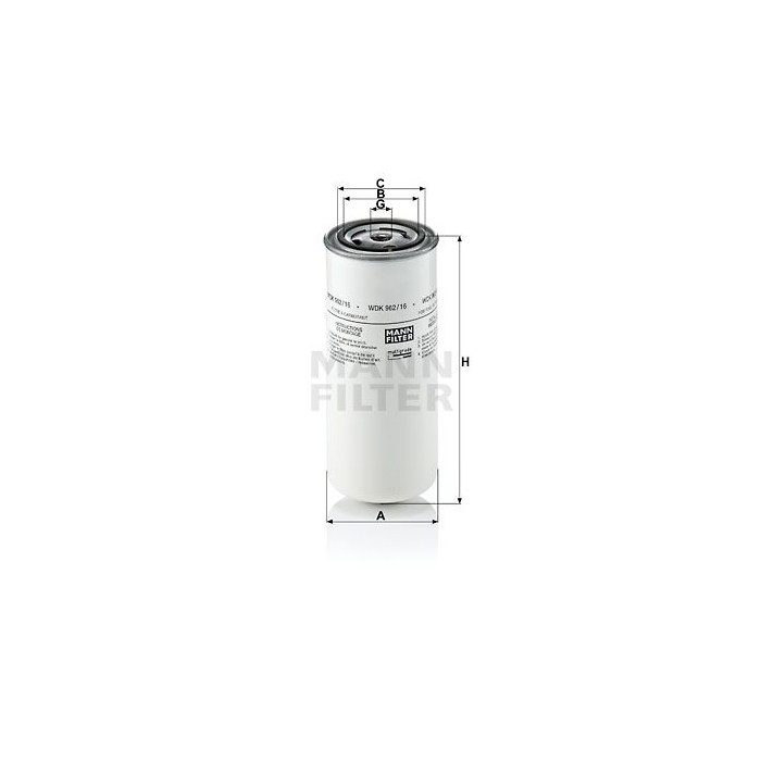 FILTRO COMBUSTIBLE MANN WDK 962/16