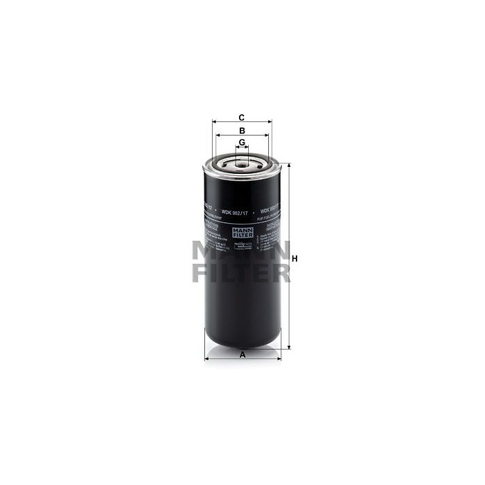 FILTRO COMBUSTIBLE MANN WDK 962/17