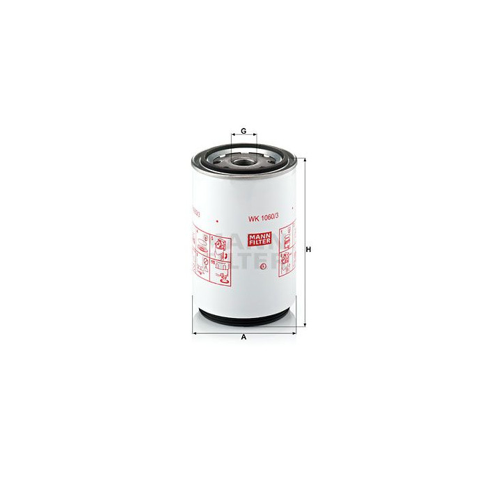 FILTRO COMBUSTIBLE MANN WK 1060/3 X