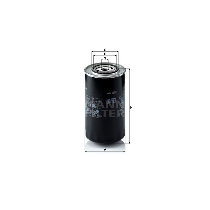 FILTRO COMBUSTIBLE MANN WK 1168