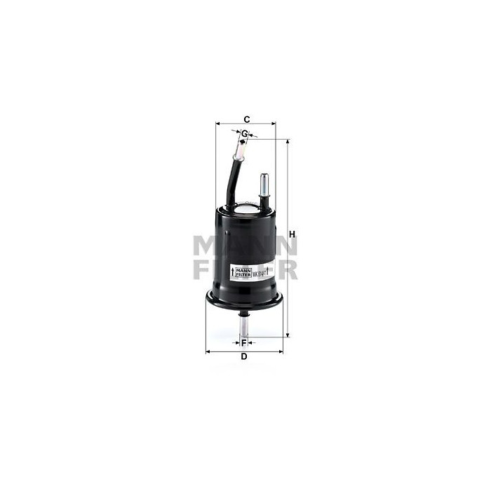 FILTRO COMBUSTIBLE MANN WK 614/41
