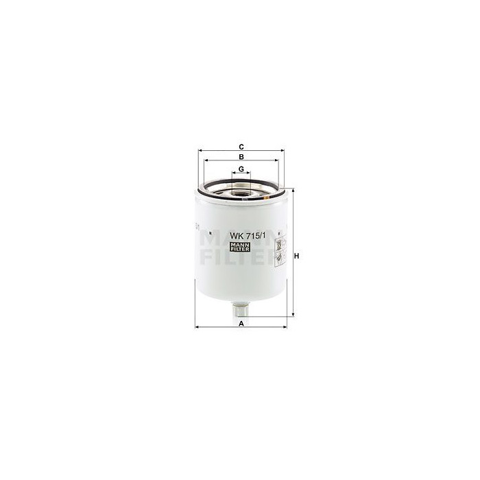 FILTRO COMBUSTIBLE MANN WK 715/1 X