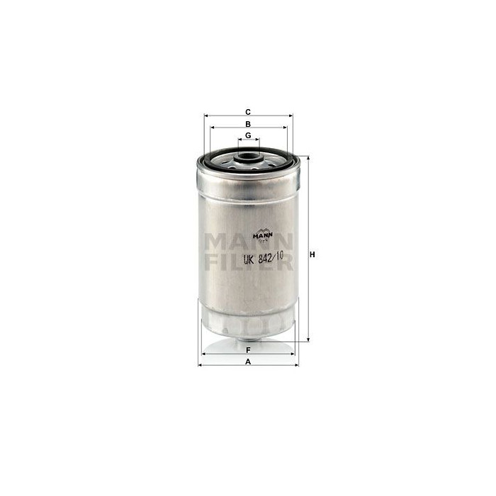 FILTRO COMBUSTIBLE MANN WK 842/10