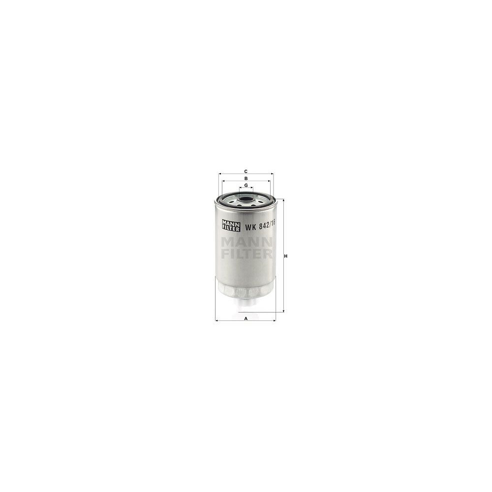 FILTRO COMBUSTIBLE MANN WK 842/16