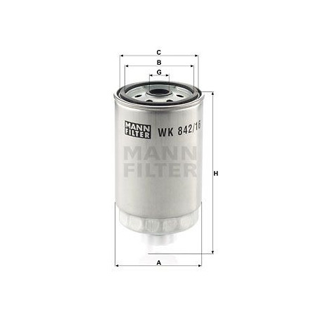 FILTRO COMBUSTIBLE MANN WK 842/16
