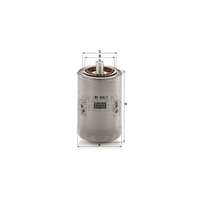 FILTRO COMBUSTIBLE MANN WK 943/1