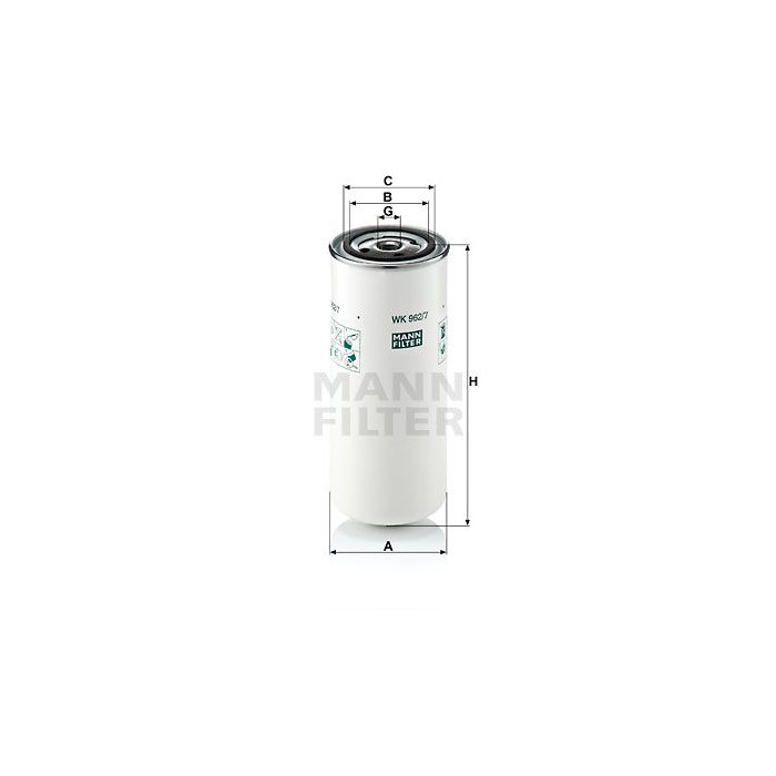 FILTRO COMBUSTIBLE MANN WK 962/7