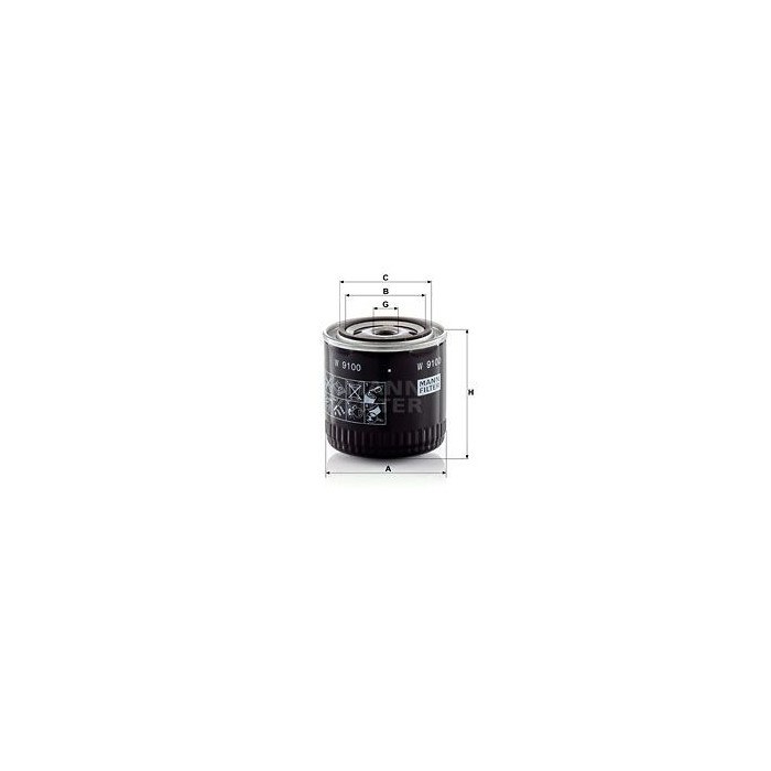 FILTRO DE ACEITE MANN W 9100