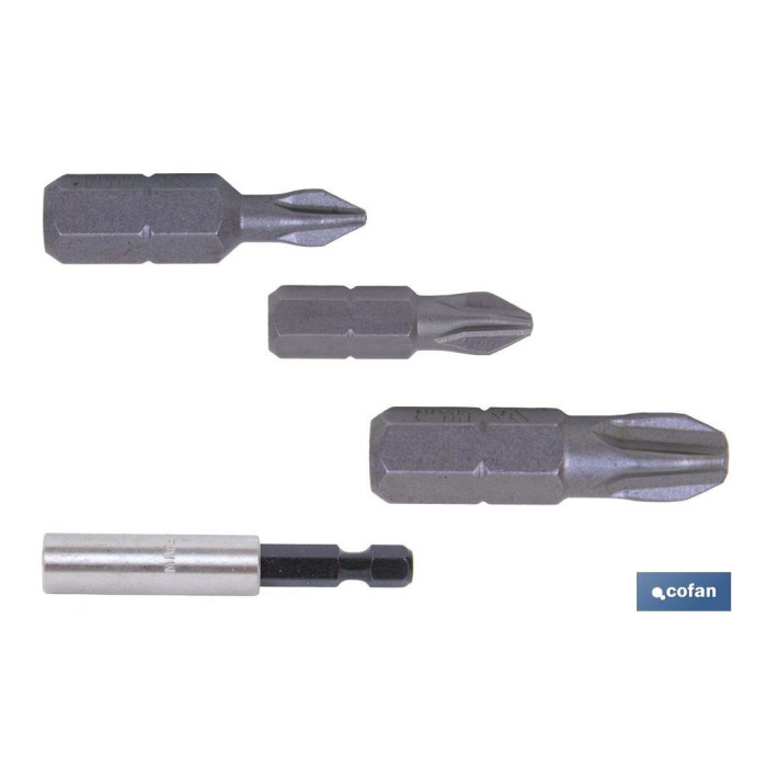 SURTIDO PUNTAS 1/4" PHILLIPS 1-2-3 X 25 + ADAPTADOR