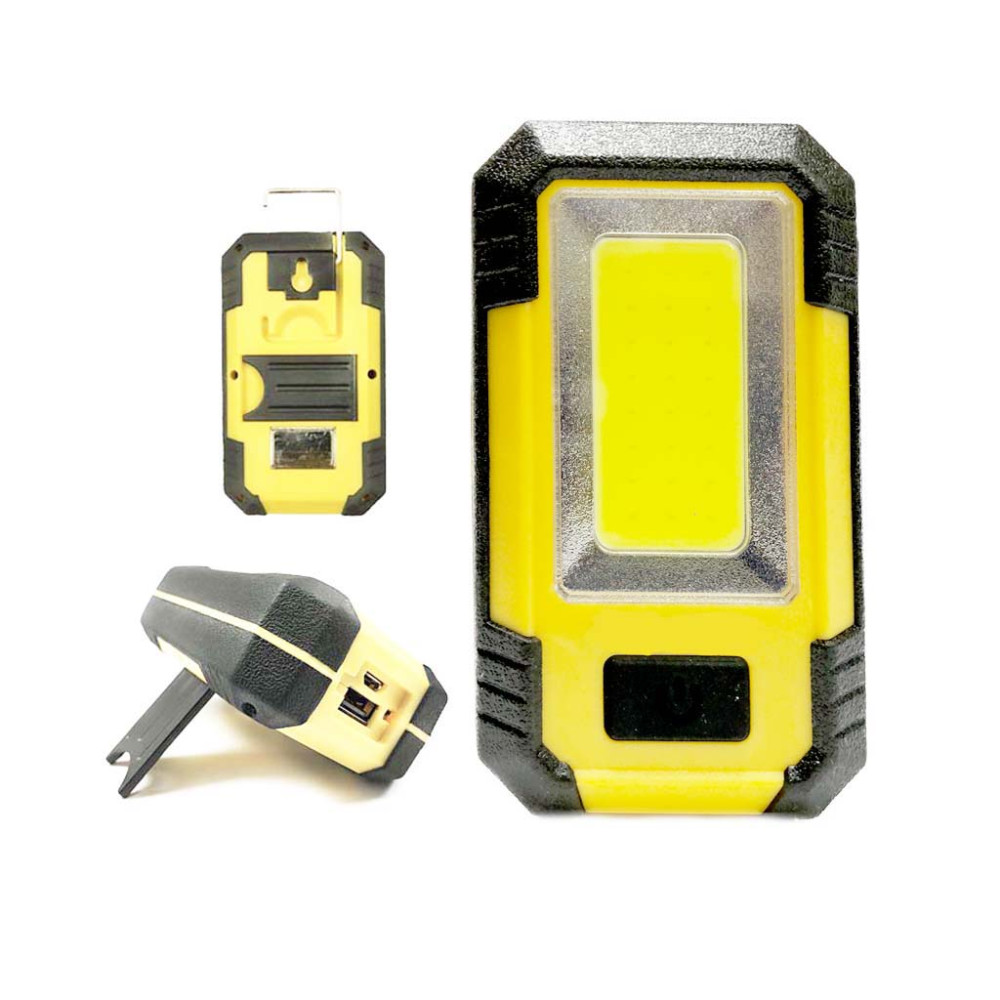 LINTERNA RECARGABLE USB POWER BANK LED 7W IMAN + GANCHO