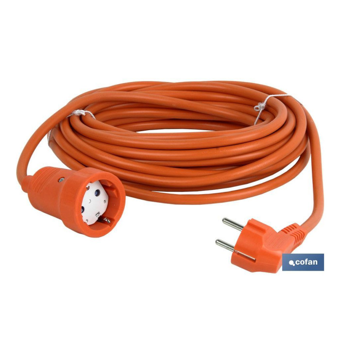 Prolongador Bipolar 10m con T/T lateral Cable Naranja