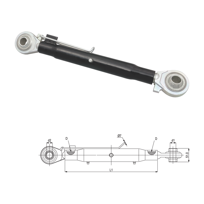 TERCER PUNTO CAT. 2-2 600-890 mm. CON SEGURO