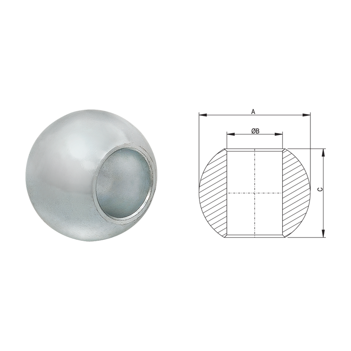 BOLA BRAZO 35X64X45 SIN COLLAR  LLB643545D