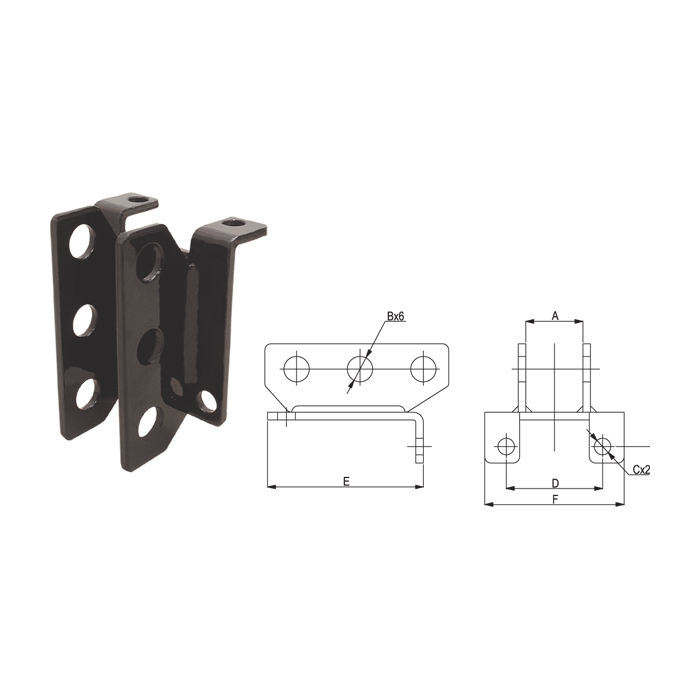 SOPORTE ENGANCHE SUPERIOR ADAPTABLE A KUBOTA REF. TB01