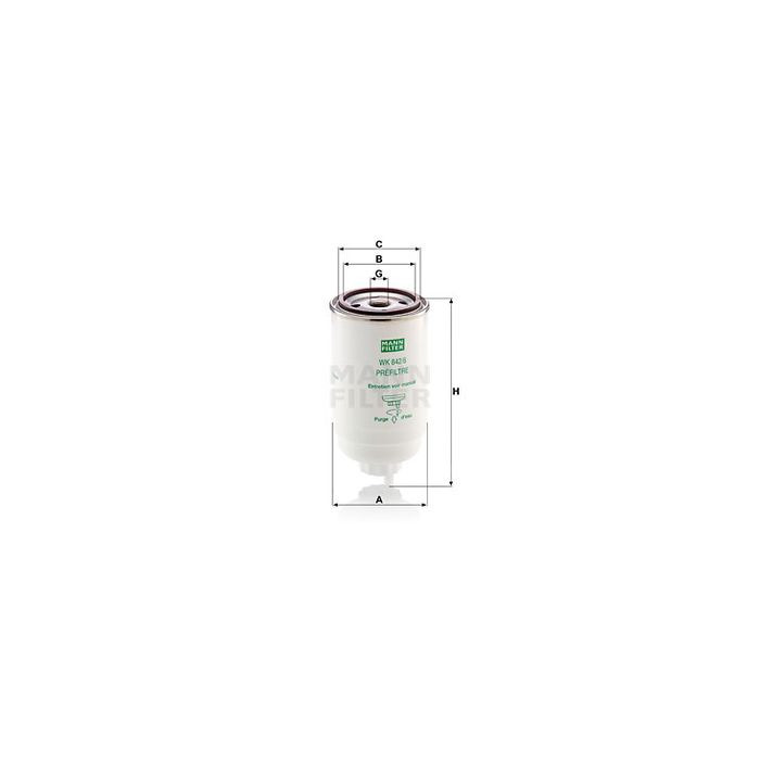 FILTRO DE COMBUSTIBLE MANN  WK 842/6