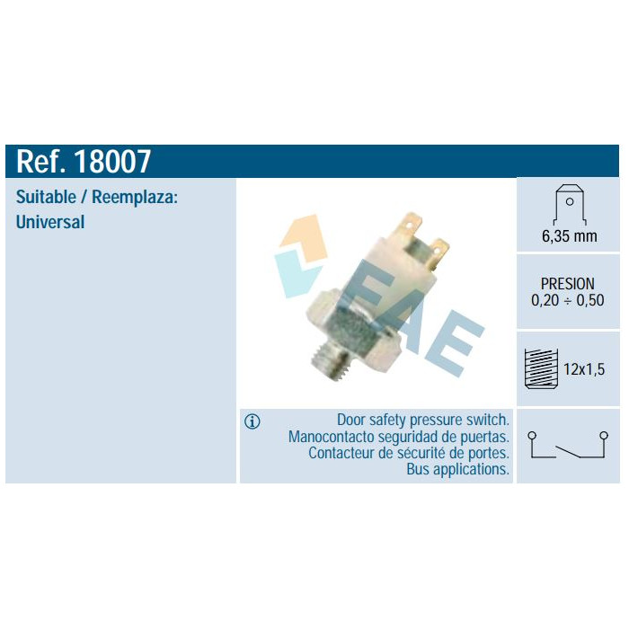 Manocontacto neumático universal FAE 18007