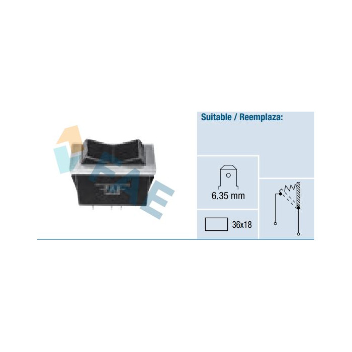 Interruptor universal sin símbolo FAE 62180