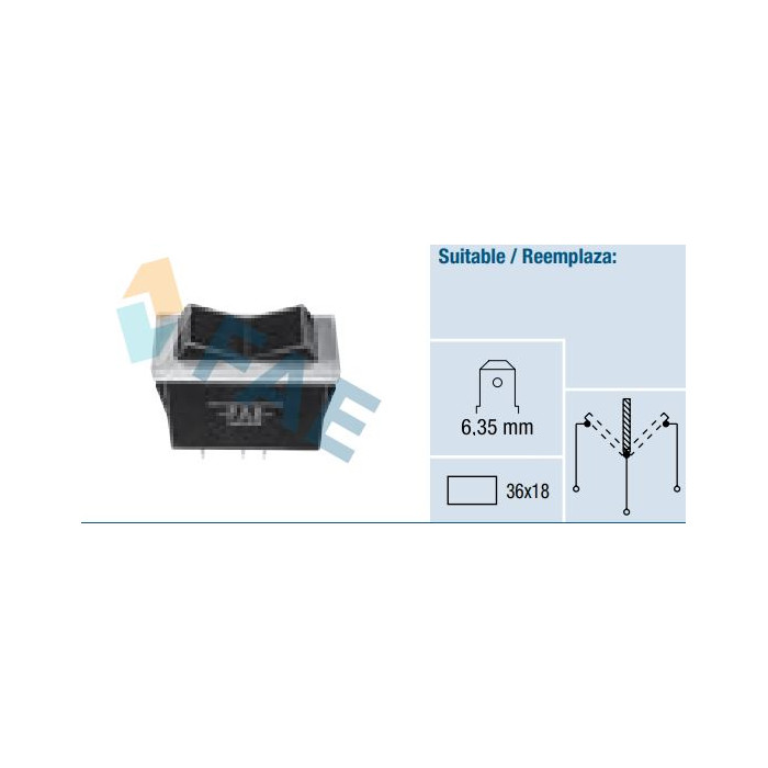 Interruptor universal sin símbolo FAE 62160