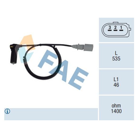 Sensor de cigüeñal FAE 79131