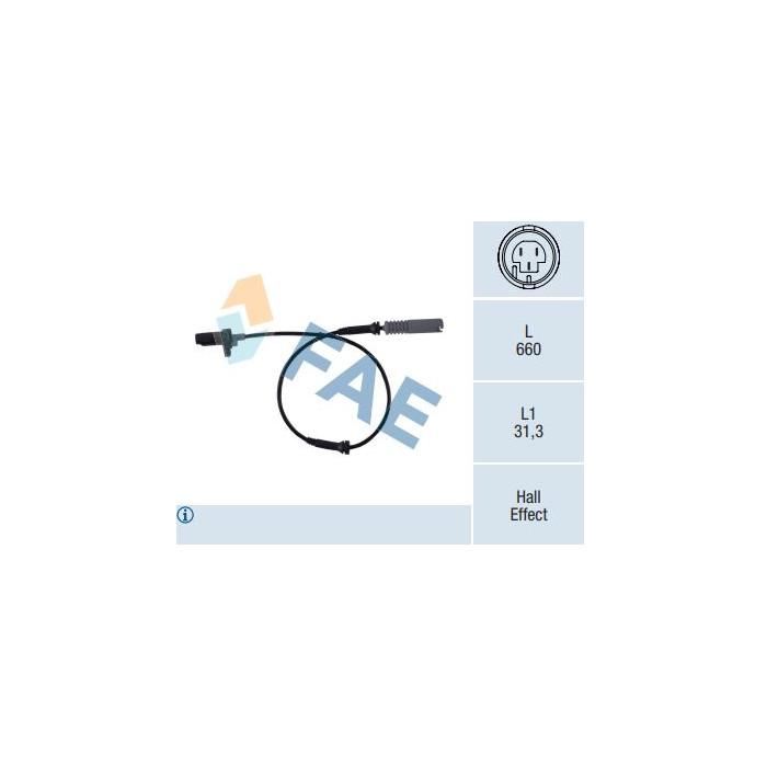 Sensor Velocidad Rueda - ABS FAE 78044