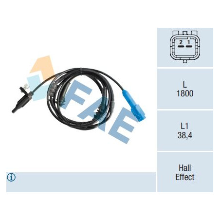 Sensor Velocidad Rueda - ABS FAE 78032