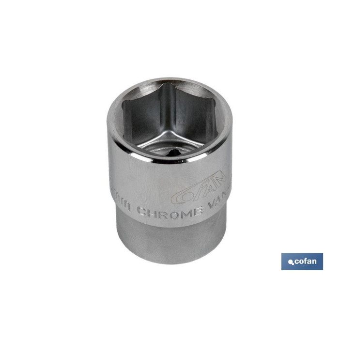 Llave de vaso métrico 3/4" M-41 6 caras hexagonal COFAN
