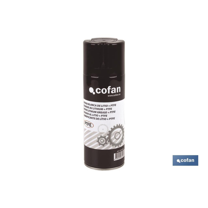 Grasa blanca de litio + PTFE 400 ml en spray Cofan