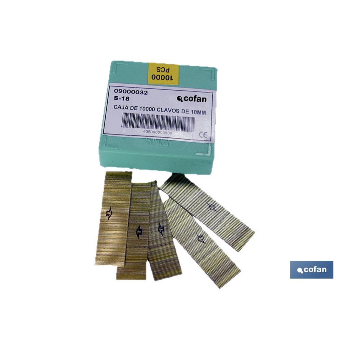 Clavos para Clavadora neumática de 15mm (10000 UDS)