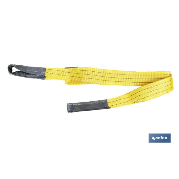 ESLINGA PLANA POLIESTER CON GAZAS 1000KG 4MTS X 30MM