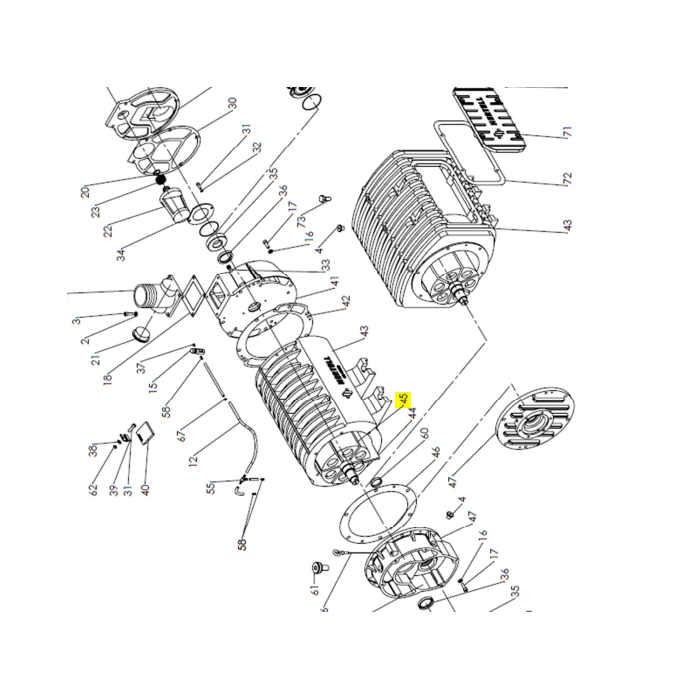 Rotor depresor Hertell KD-5000 (N.45)