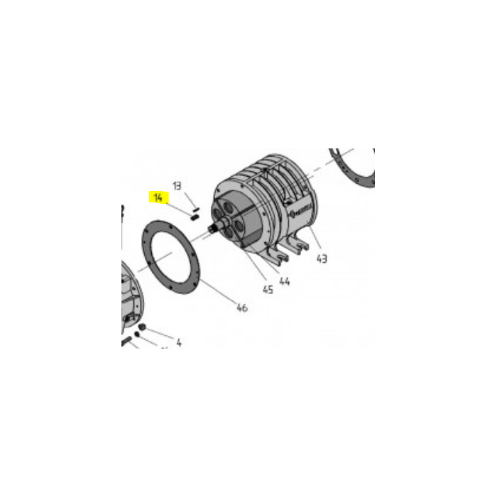 Chaveta depresor Hertell KD-6500 a KD-14000 (N.14)